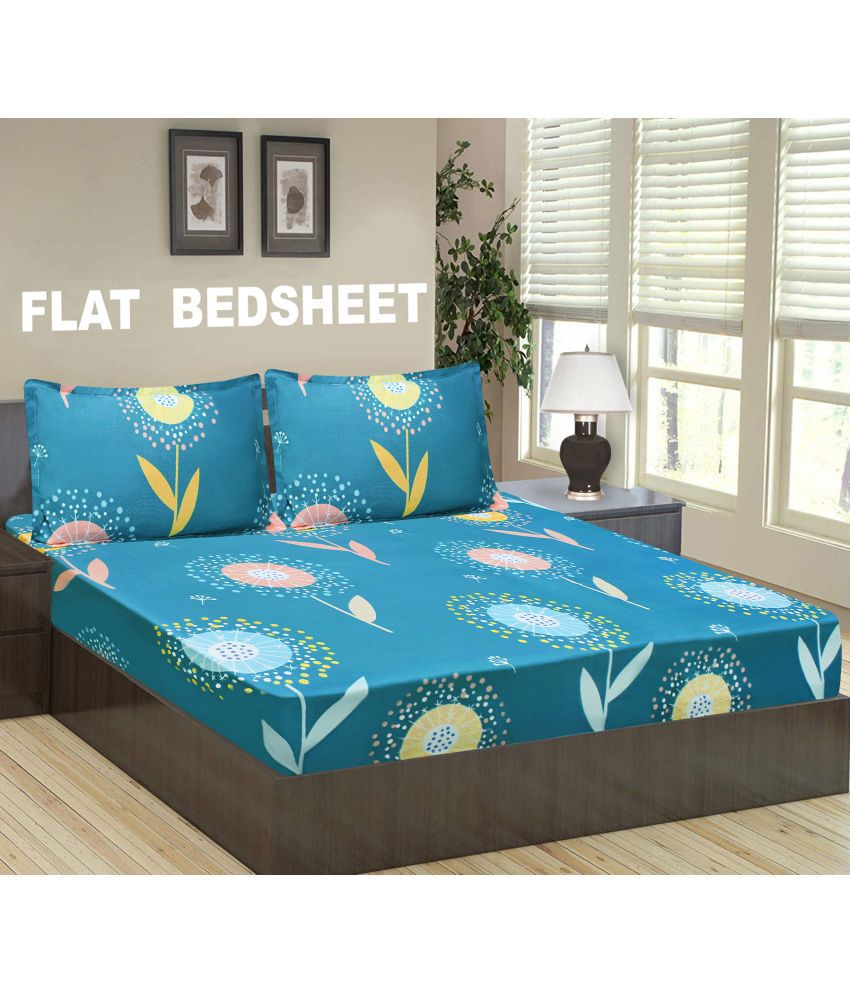     			Home Candy Microfibre Double Bedsheet with 2 Pillow Covers ( 240 cm x 220 cm )