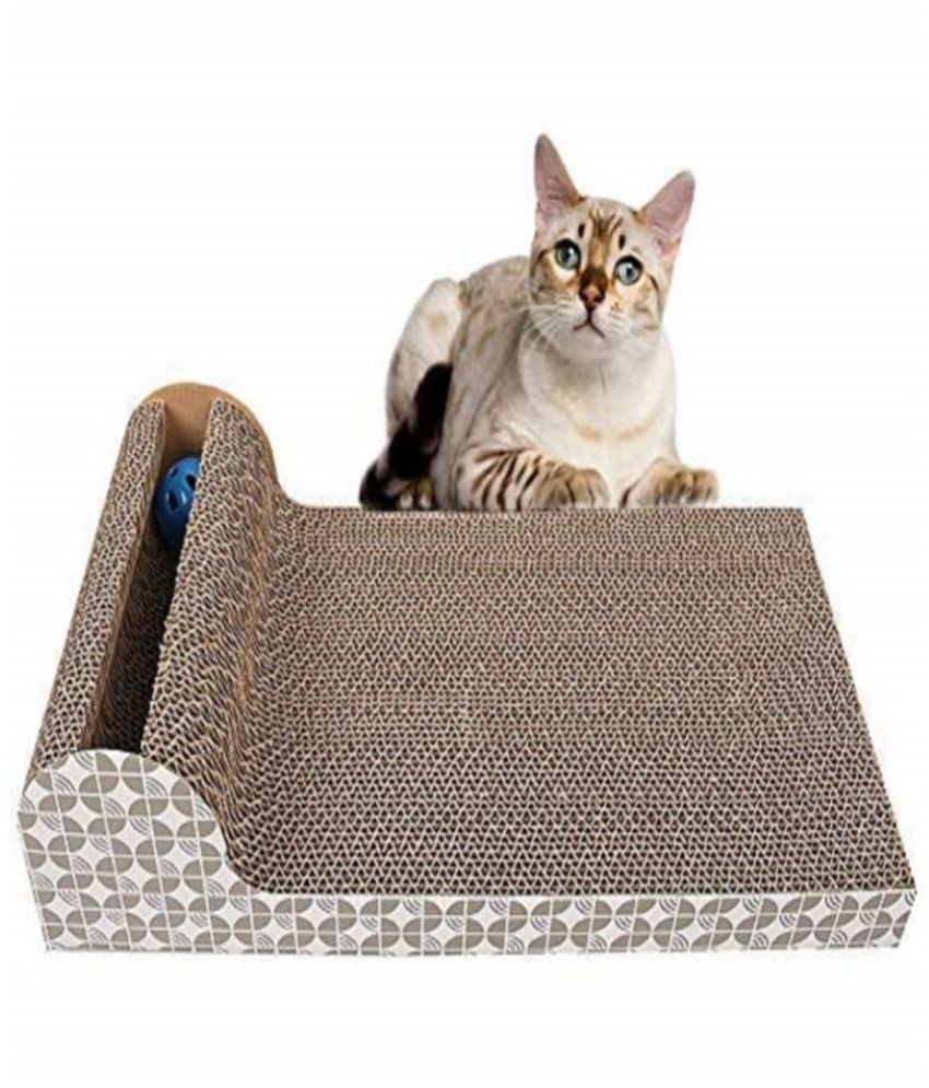 emily pets Pet Cat Scratch Board Paper Pad Scratchier (Brown)