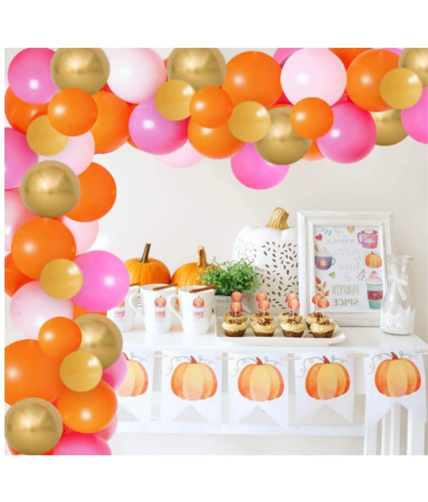     			Blooms EventOrange,Golden And Pink Balloons Combo Of 102 Pcs