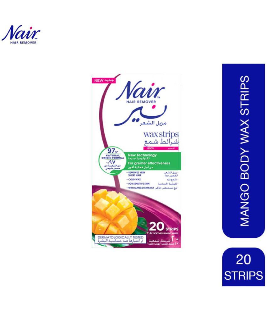 Nair Mango Body Wax For Woman Wax Strips for 20 Pcs