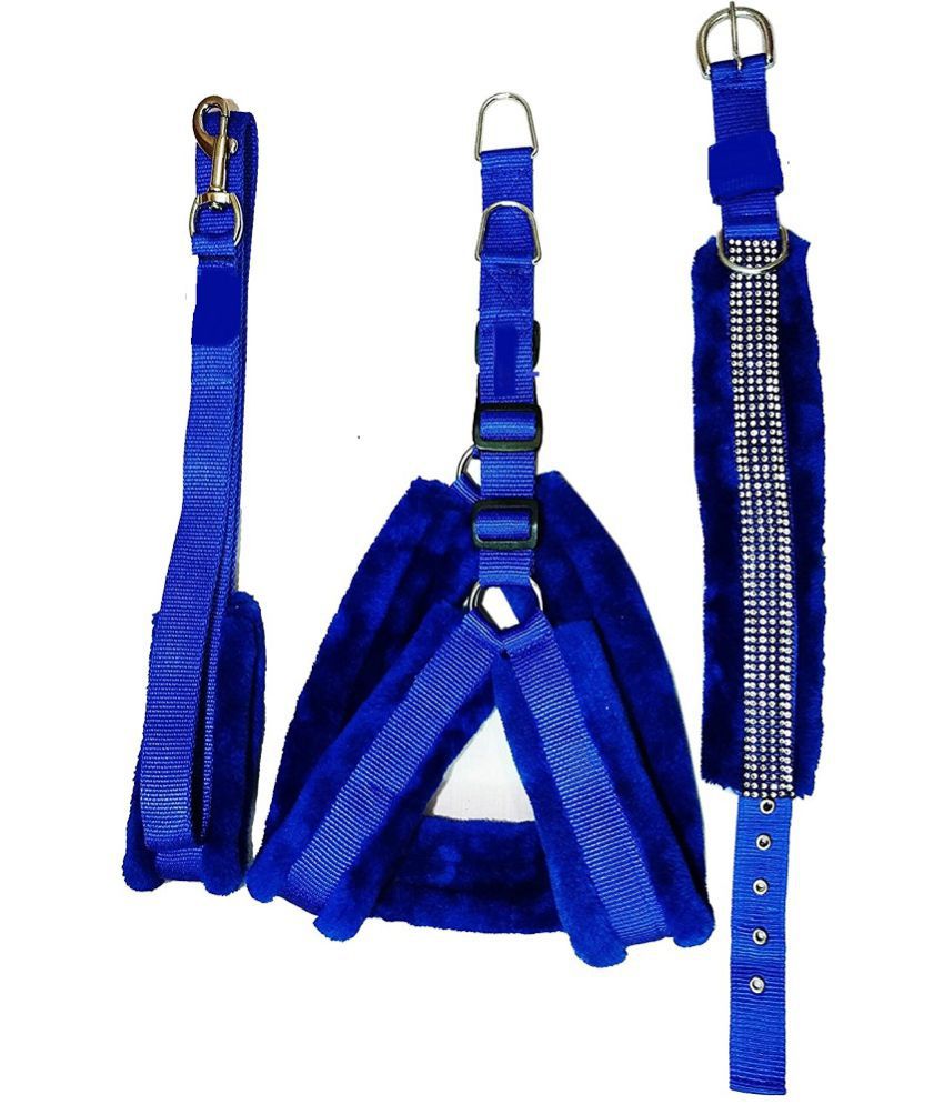     			Smart Doggie feather Soft Padded Nylon Dog Harness ,Leash and Collar  .