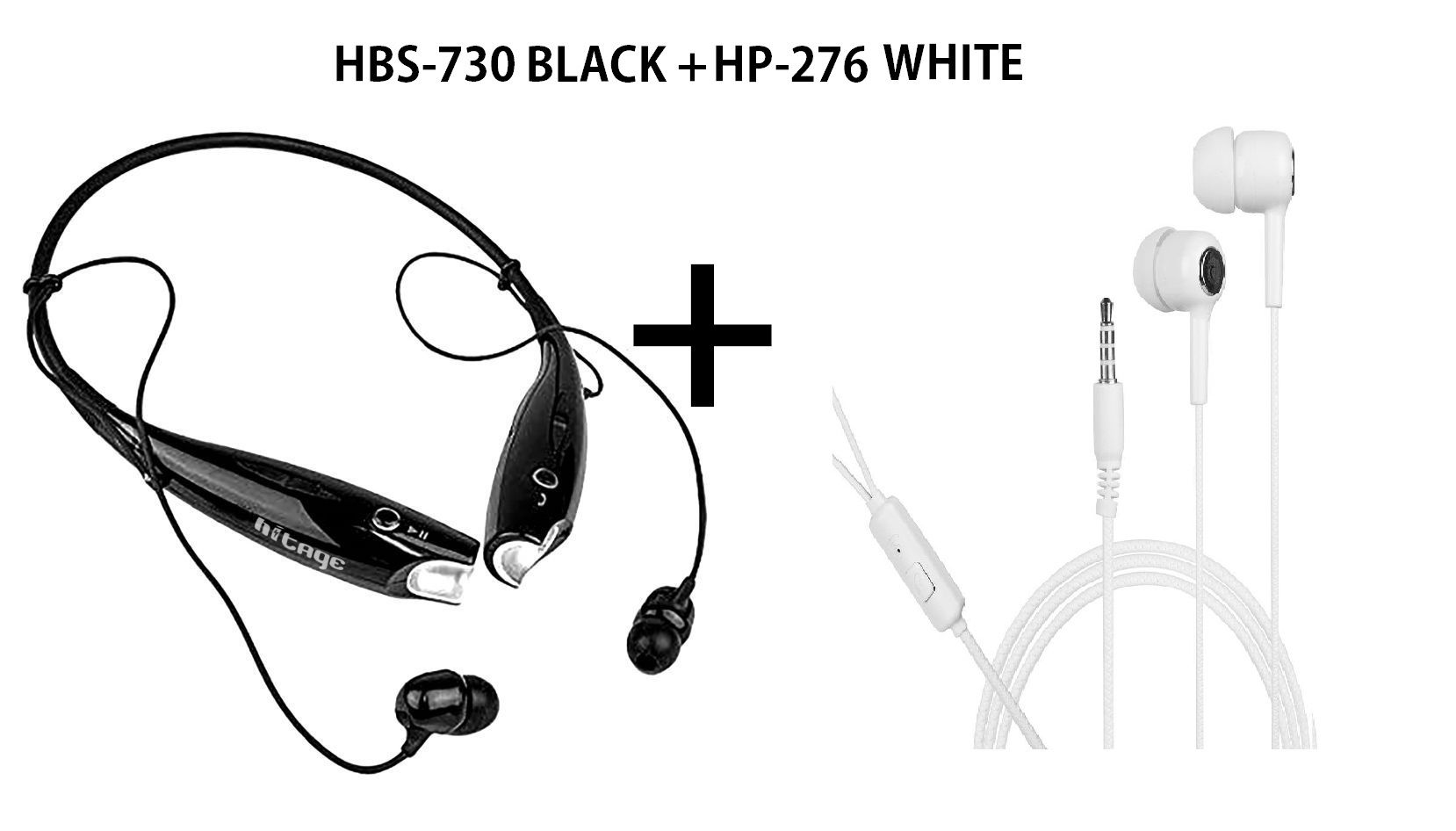 Hitage HBS-730 WITH FREE EARPHONE (15 HOURS Music Playback BATTERY 5.0 Bluetooth ) Wireless SPORT HEADSET Magnetic Neckband With Bass Headphones/Earphones