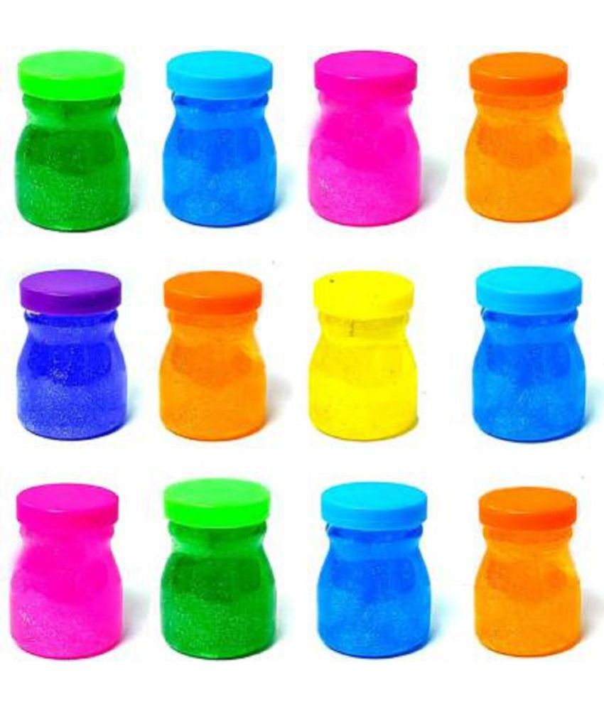 Kivya Multicolor DIY Magic Toy Slimy Slime Clay Gel Jelly Putty Set kit Toy for Boys Girls Kids Slime,Pack of 12