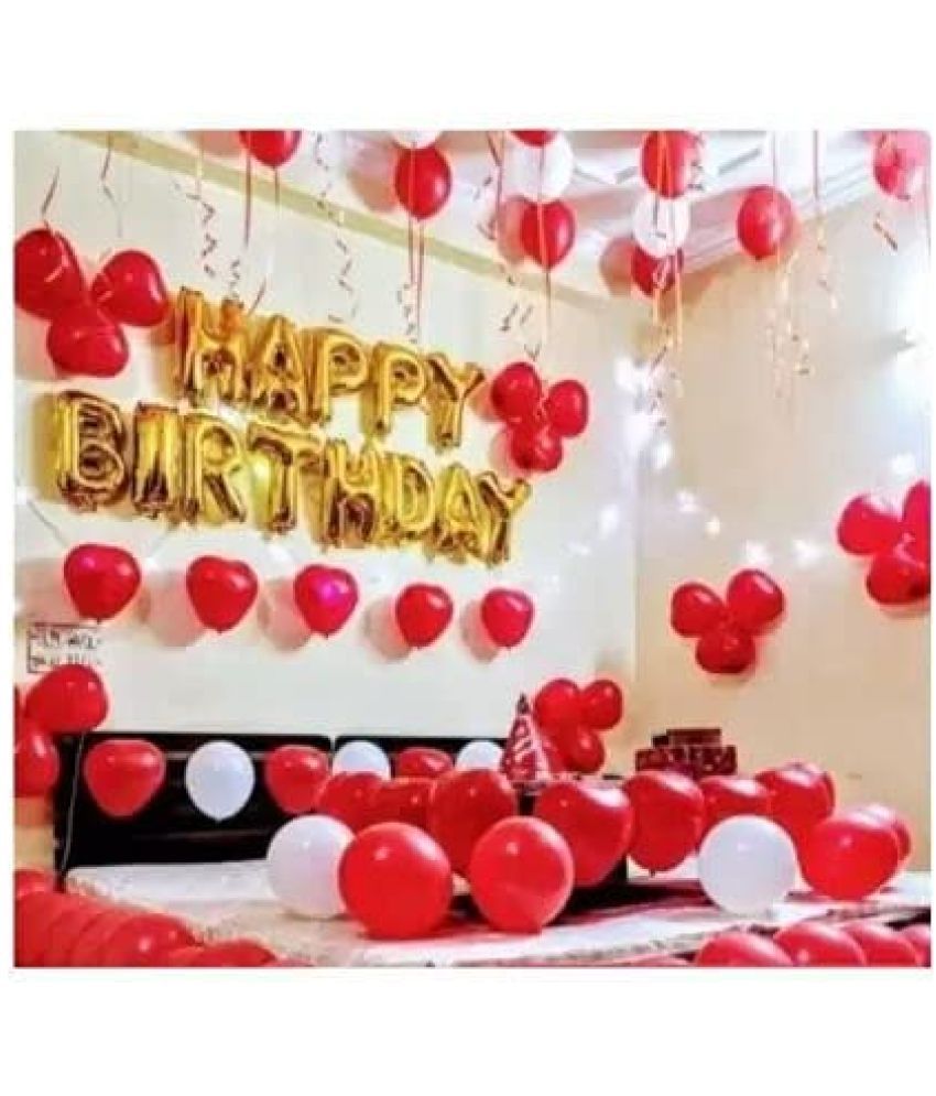     			Blooms EventHappy Birthday Decoration Combo 43Pcs Set Foil Banner And Balloons (pack of 43,