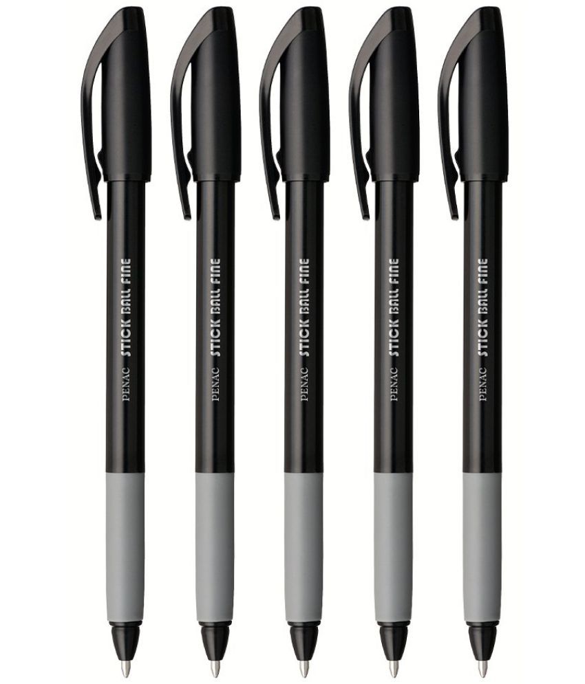     			Penac Stick Ball Pen Black (Pack of 10)