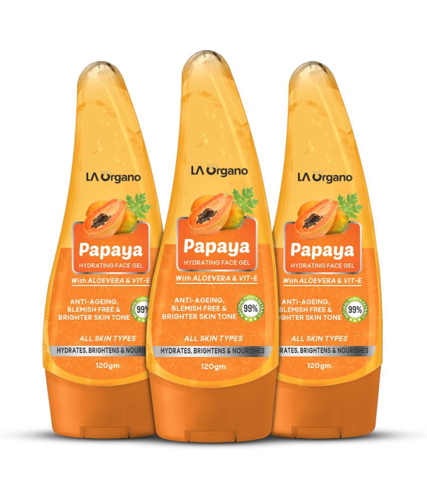     			LA ORGANO Papaya Hydrating Face Gel with Alovera & Vit-E for Anti-Ageing Hydration Booster 360 gm Pack of 3