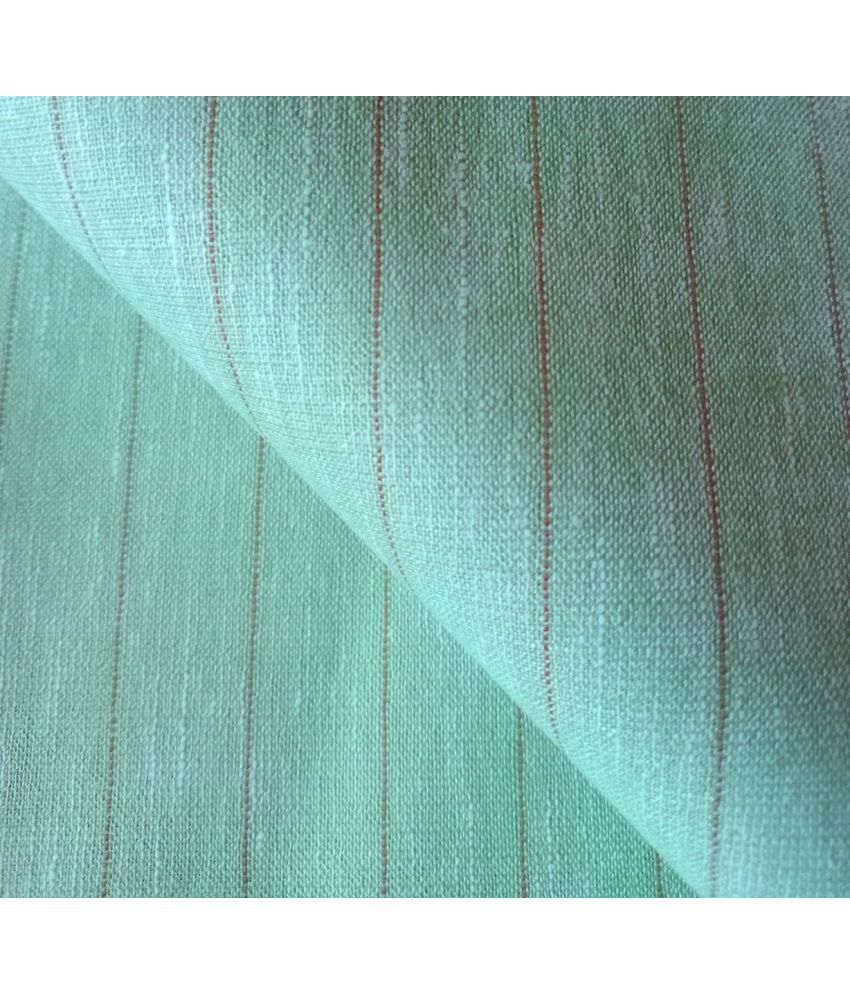 Makhanchor Green Linen Blended Unstitched Shirt pc Single
