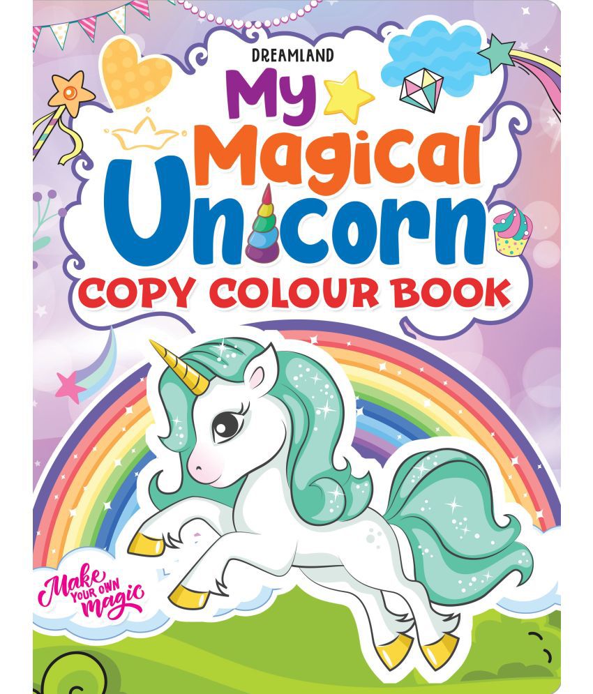     			My Magical Unicorn Copy Colour Book for Children Age 2 -7 Years -  Make Your Own Magic Colouring Book - Drawing, Painting & Colouring Book