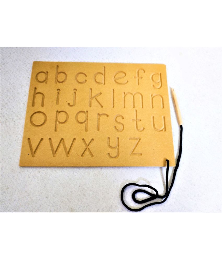     			WOODEN  ENGLISH ALPHABET(LOWER) WRITING PRACTICE BOARD FOR KIDS PRE PRIMARY EDUCATION
