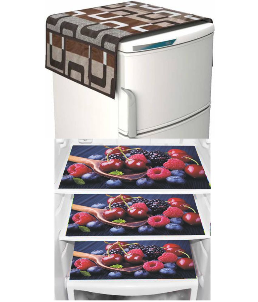     			HOMETALES Multicolor Knitting Fridge Top Cover (Pack of 4)