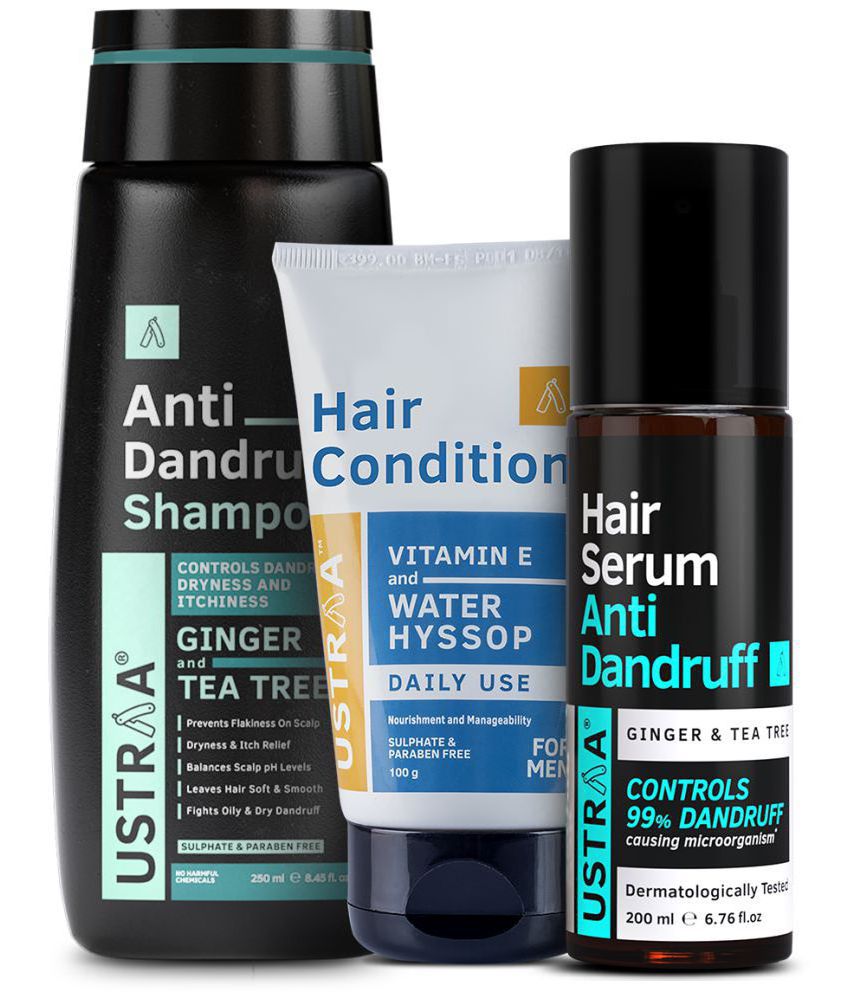     			Ustraa Anti Dandruff Hair Serum 200ml, Anti Dandruff Shampoo 250ml & Conditioner Daily-Use 100g