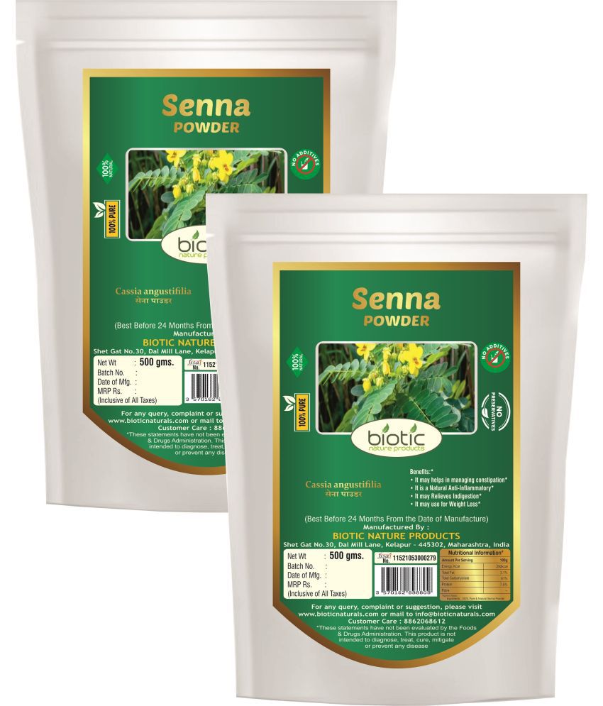     			Biotic Sonamukhi Leaves Powder - Sanay Patti Powder 1 kg Pack of 2
