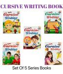 Cursive Writing Set Of 5 Books Kids Pack - Capital Letters, Small Letters, Joining Letters, Words, Sentences - Handwriting Practice Books for Age 2-7 years