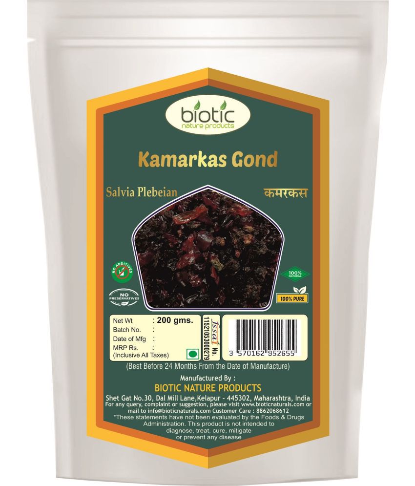 Biotic Kamarkas Gond (Salvia Plebeian)Palash Chunia Gondh Gummy 200 gm