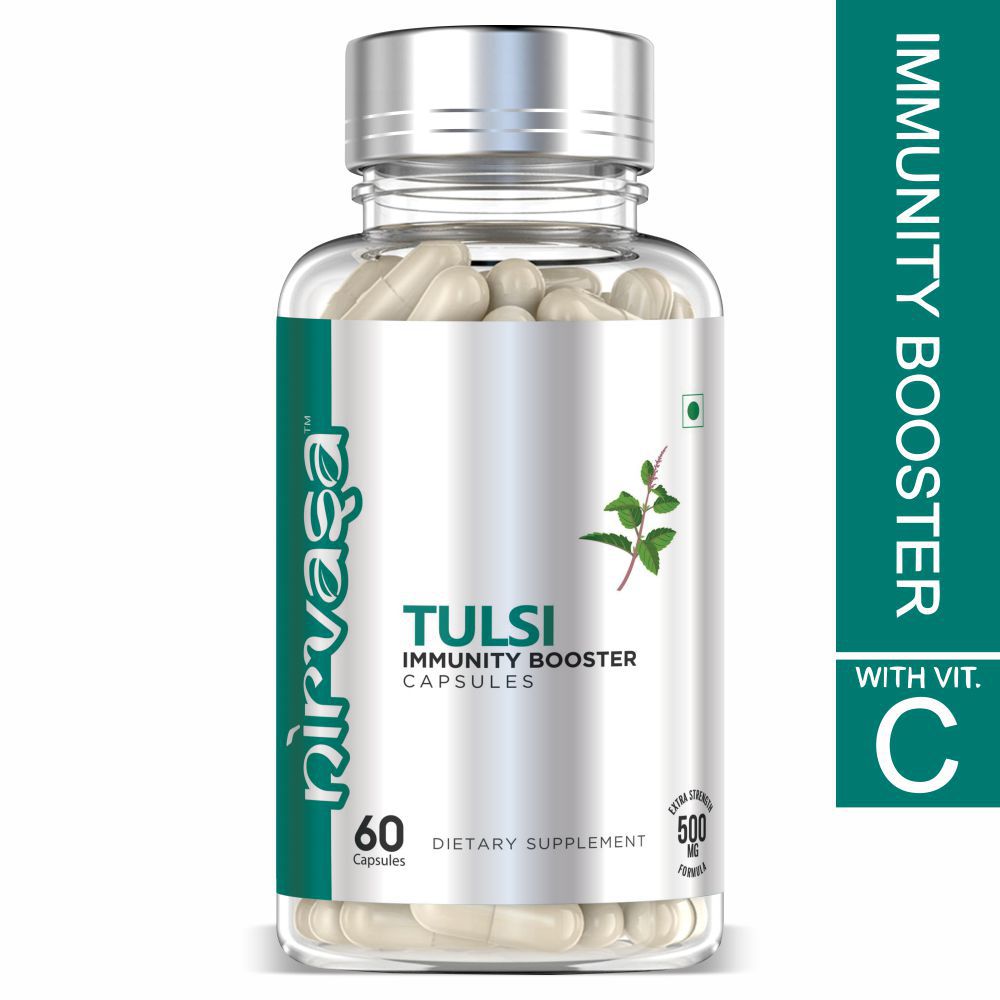 Nirvasa Tulsi Capsules for Men & Women, , to boost Immunity for Men & Women, 1B (1 x 60 Capsules)