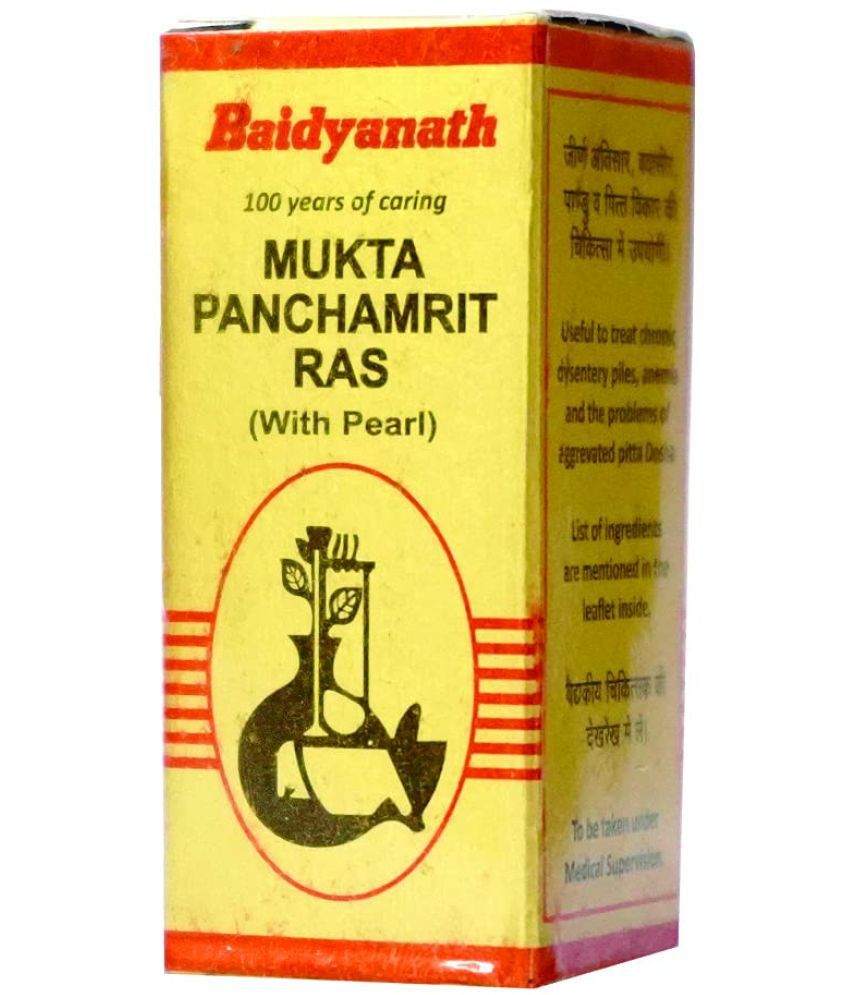     			Baidyanath Muktapanchamrit Ras with Pearls Tablet 10 no.s Pack of 1