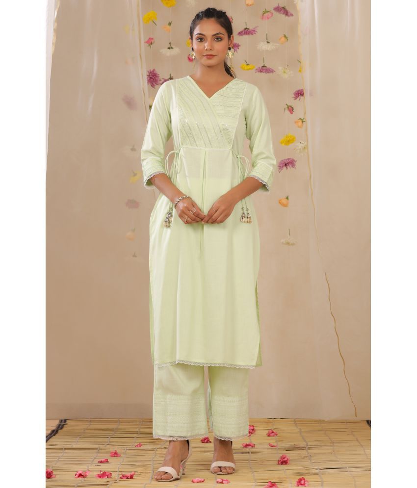     			Juniper Rayon Kurti With Palazzo - Stitched Suit Single