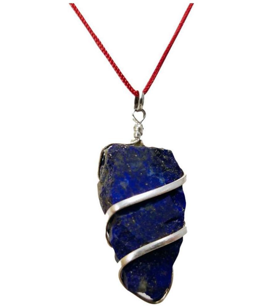     			Lapis Lazuli Stone Pendant Natural Raw Rough Semi Precious Wire Wrapped Lapiz Crystal Gemstone Pendant Lapis Lazuli Stone Pendant