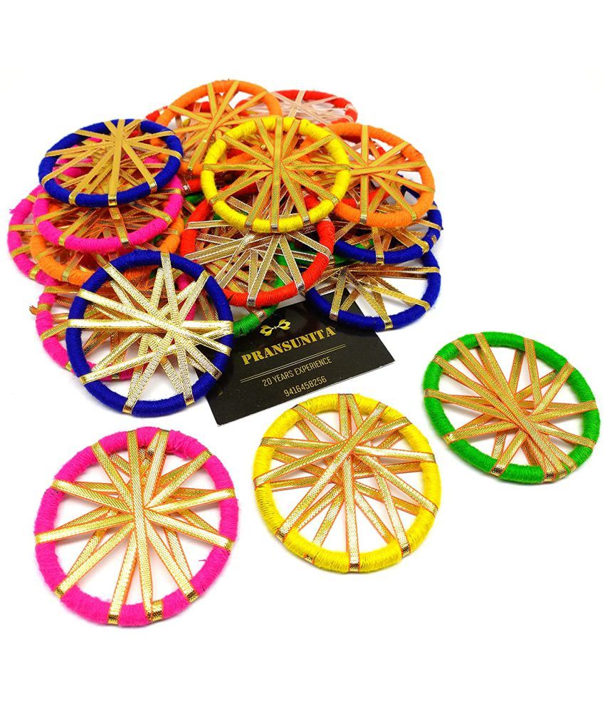     			PRANSUNITA Plastic Multicolor Gota Chakri/Bangles for Art Work Diwali ( Pack of 1 )