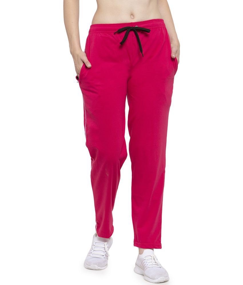 Uzarus - Pink Cotton Blend Women's Gym Trackpants ( Pack of 1 )