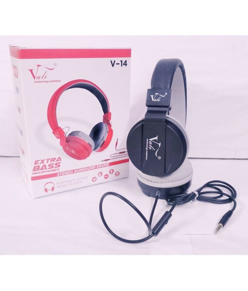 Buy Vali V 14 Extra Bass Wired Headset Over Ear Wired With Mic