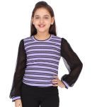 Cutecumber Girls Georgette Tops ( Purple )