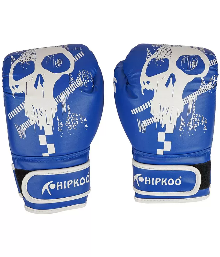 Hipkoo Sports Skeleton Heavy Boxing Gloves for Competition and Training in Boxing, MMA and Sparring Muay Thai Suitable for Adult Men, Women and Kids (Blue, 12 Oz) (1 Pair) Buy Online