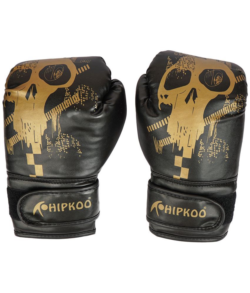     			Hipkoo Sports Skeleton Heavy Boxing Gloves for Competition & Training in Boxing, MMA & Sparring Muay Thai | Suitable for Adult Men, Women & Kids (Black, 12 Oz) (1 Pair)