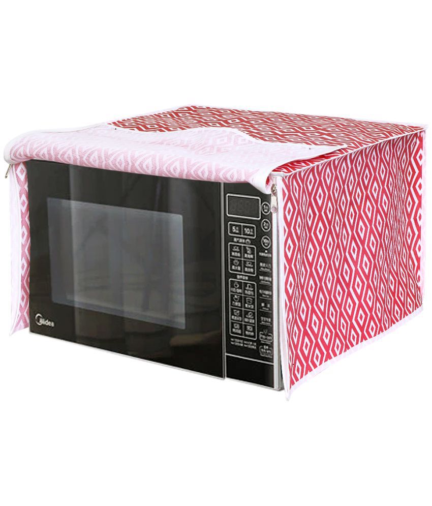     			PrettyKrafts Single Polyester Red Kitchen Shelf Cover Cover