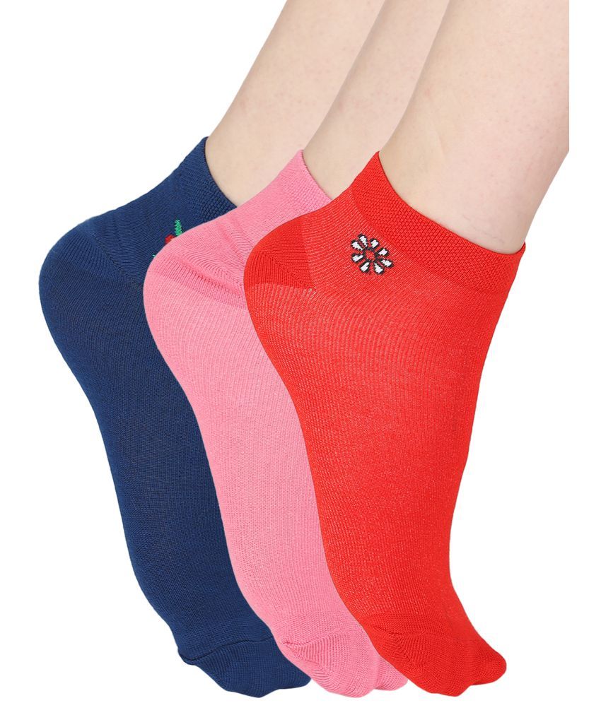     			Bodycare Women's Multicolor Cotton Combo Mid Length Socks ( Pack of 3 )