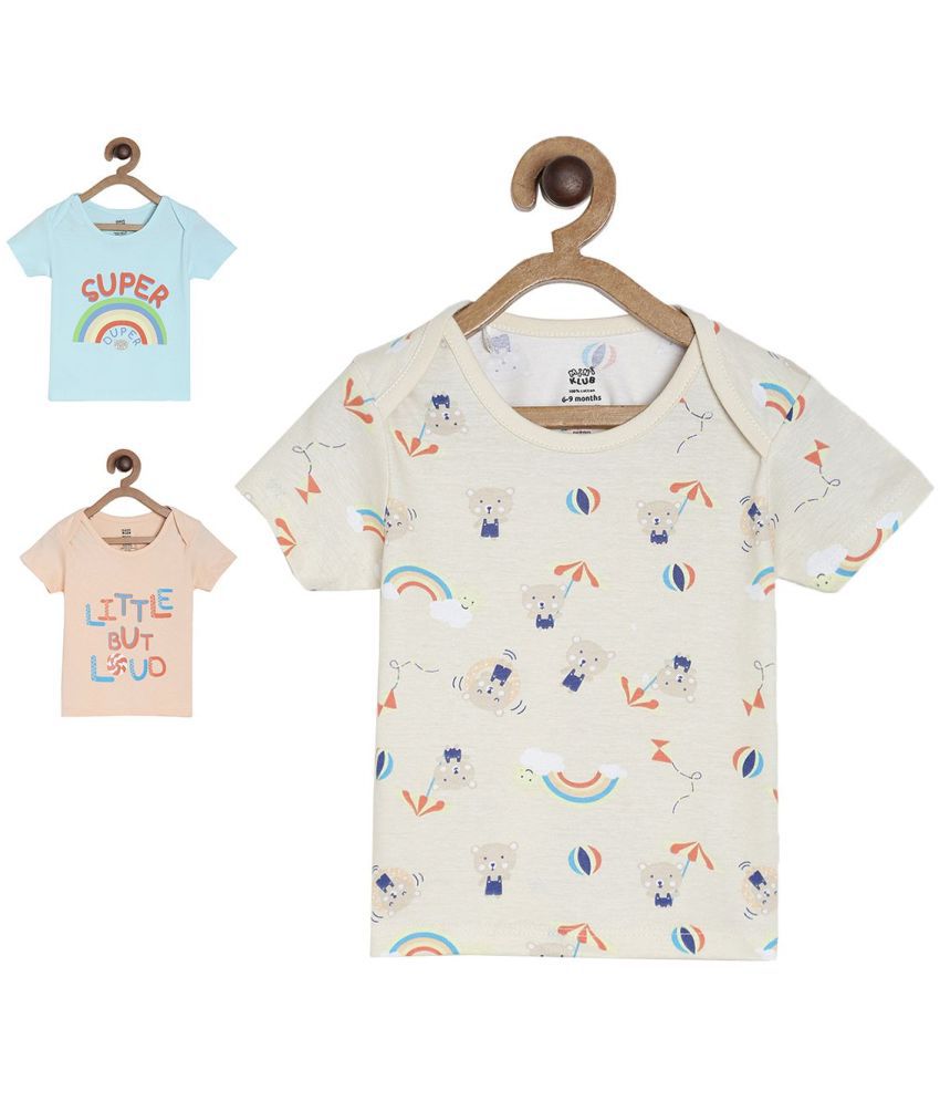     			MINIKLUB Baby Boy Multi Color Pack of 3 T-Shirt