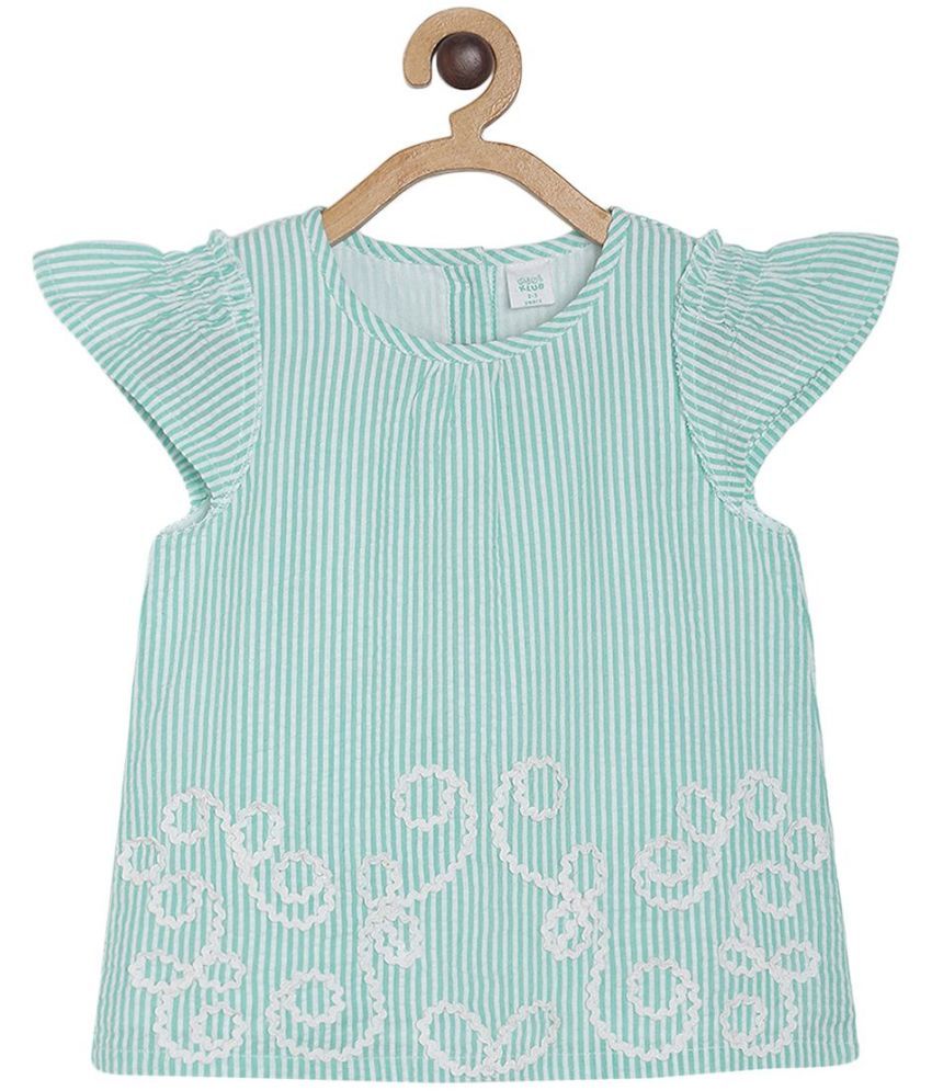     			MINIKLUB Baby Girl Green Color Woven Top