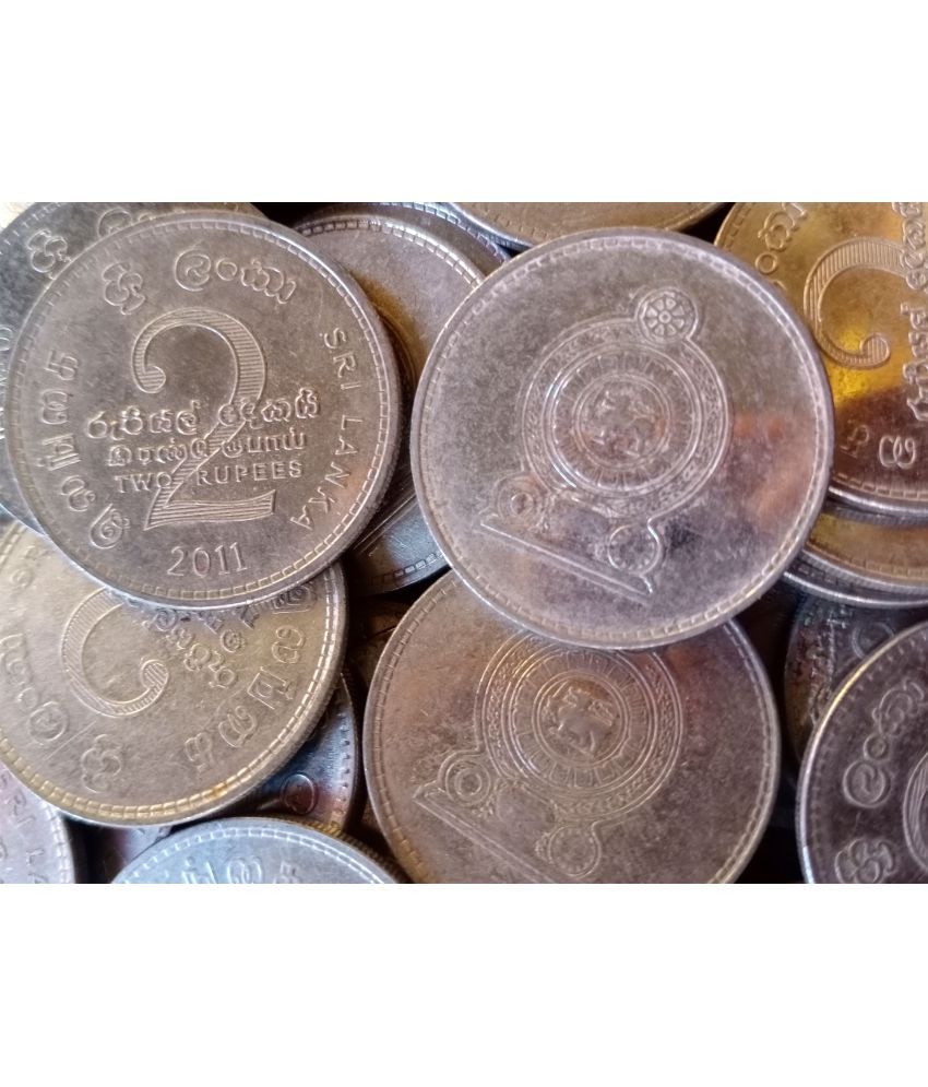     			4 KILO kiloware - SRI LANKA - 2 Rs Nickel plated steel • 7 g • ⌀ 28.5 mm KM# 147a FOREIGN MIXED YEARS