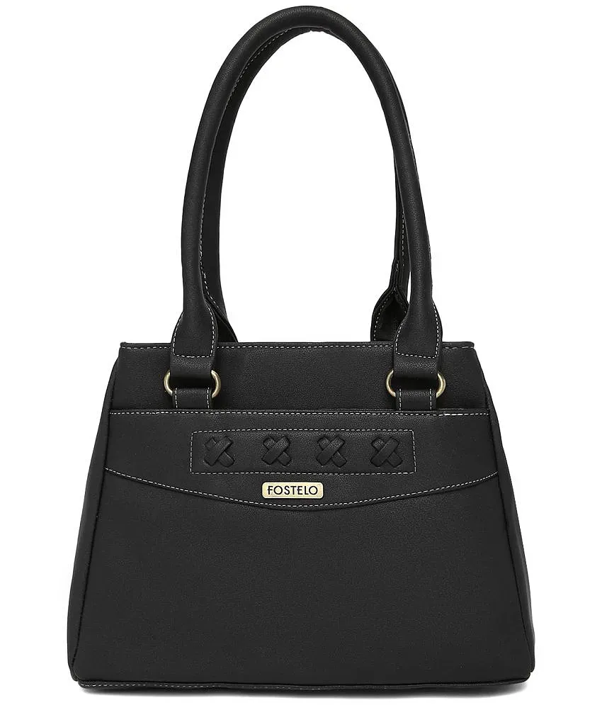 Buy FOMMIL Women Black Handbag Black Online @ Best Price in India