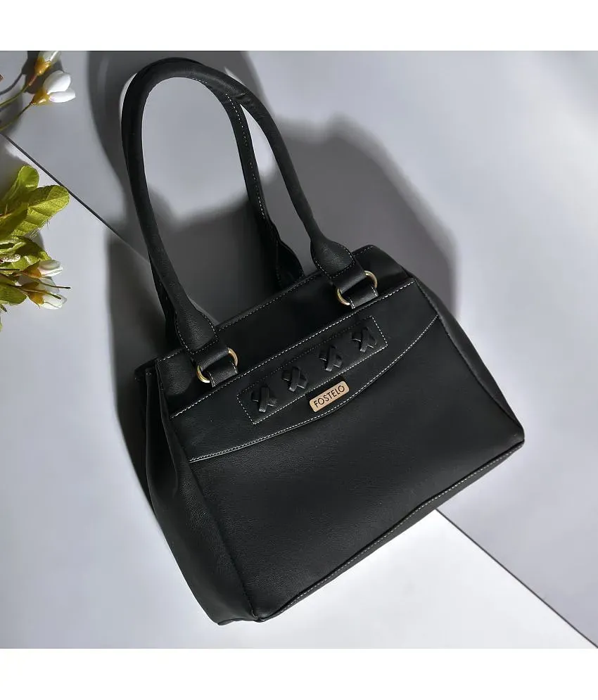 Buy FOMMIL Women Black Handbag Black Online @ Best Price in India