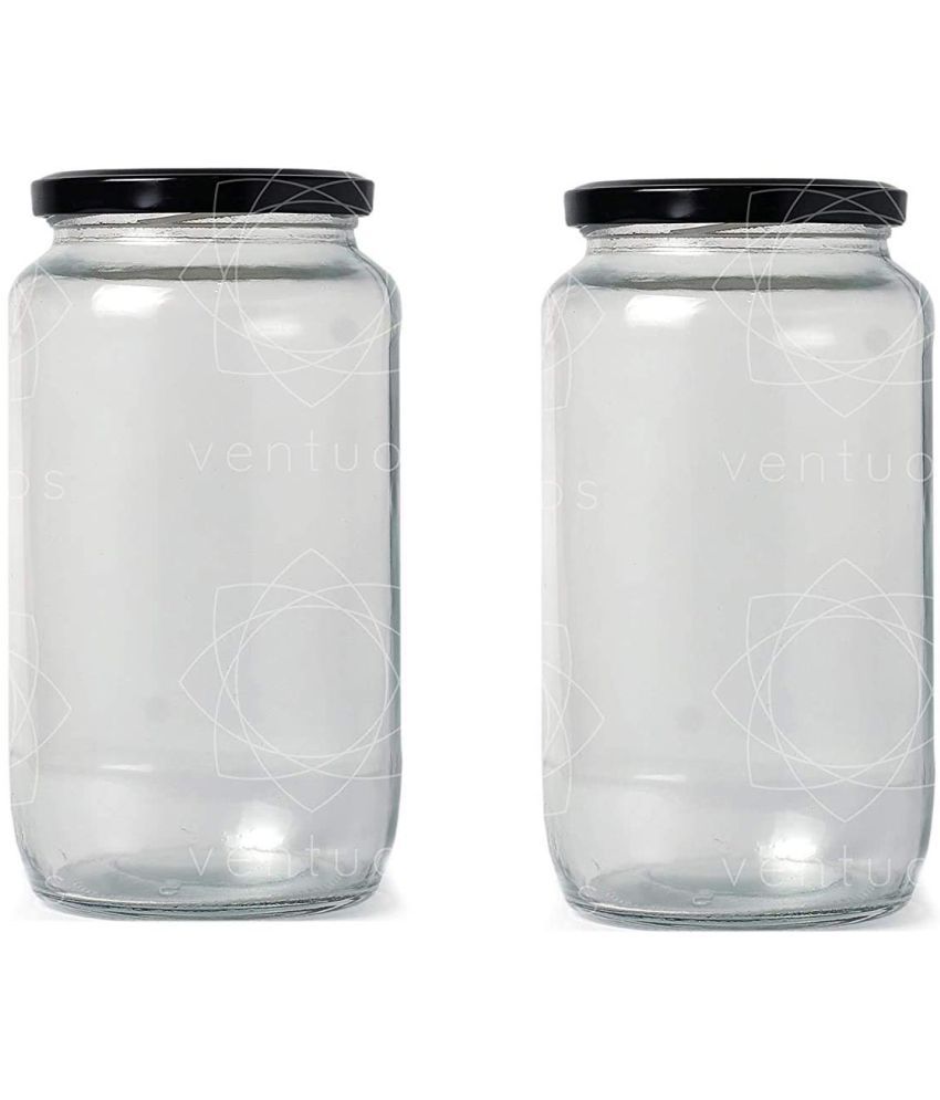     			AFAST Airtight Storage  Glass Food Container Set of 2 1000 mL