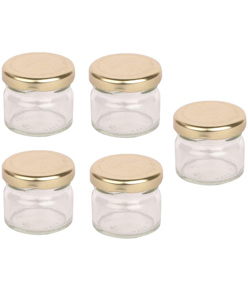     			AFAST Airtight Storage  Glass Food Container Set of 5 50 mL