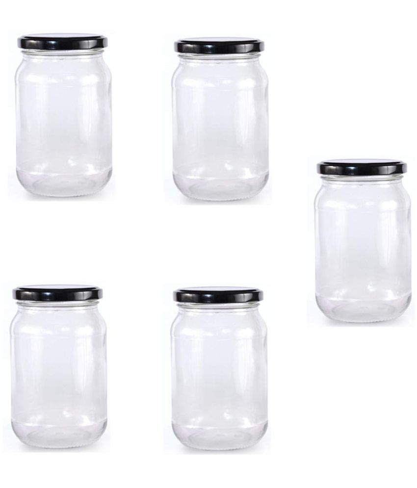     			AFAST Airtight Storage  Glass Food Container Set of 5 400 mL