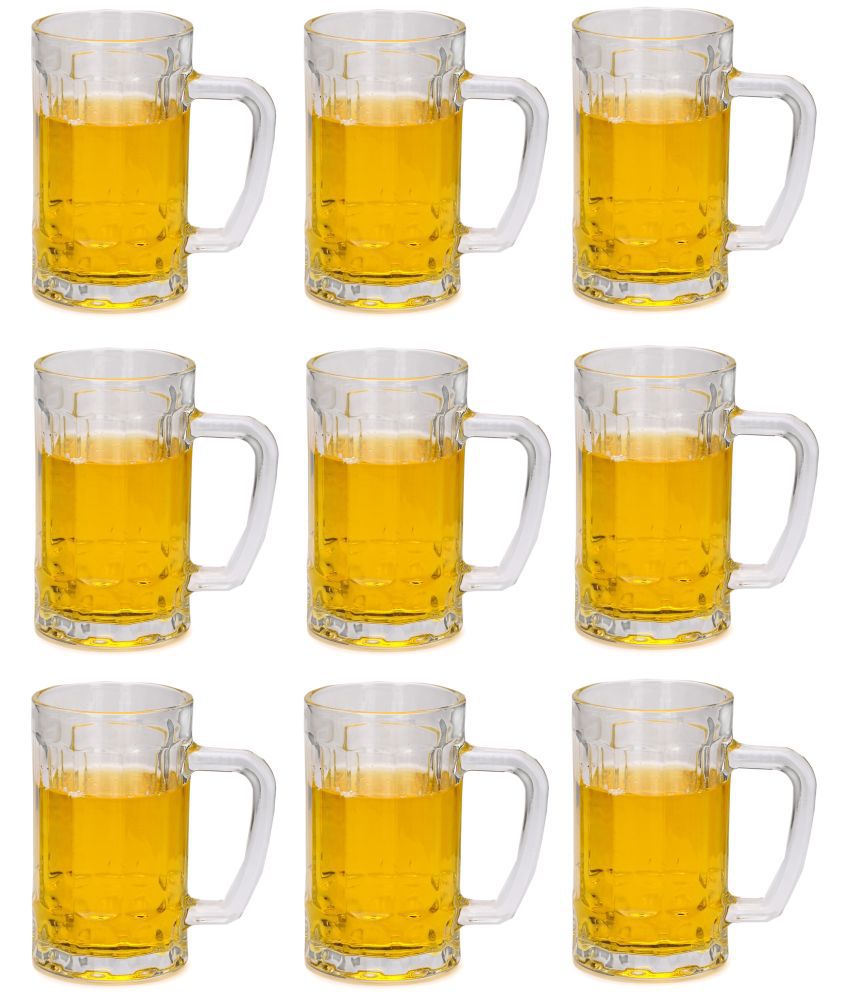     			Afast Beer Mug Glasses Set,  400 ML - (Pack Of 9)