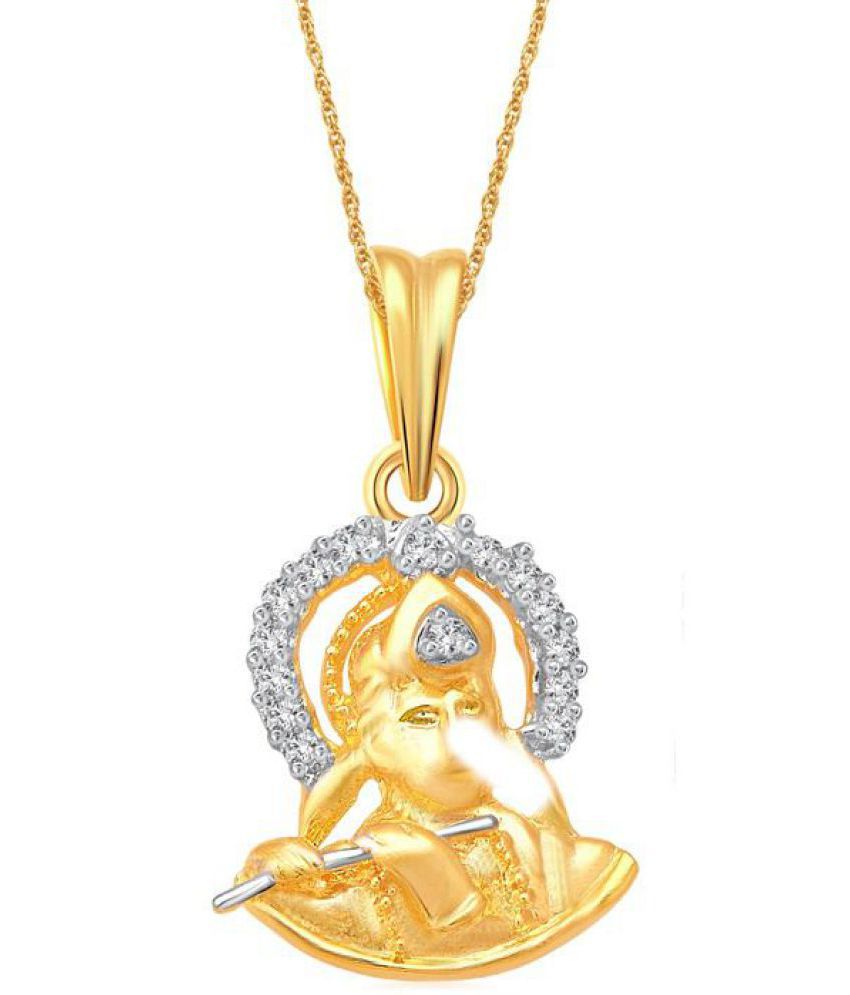     			Vighnaharta Lord Krishna Golden Alloy Pendant For Men