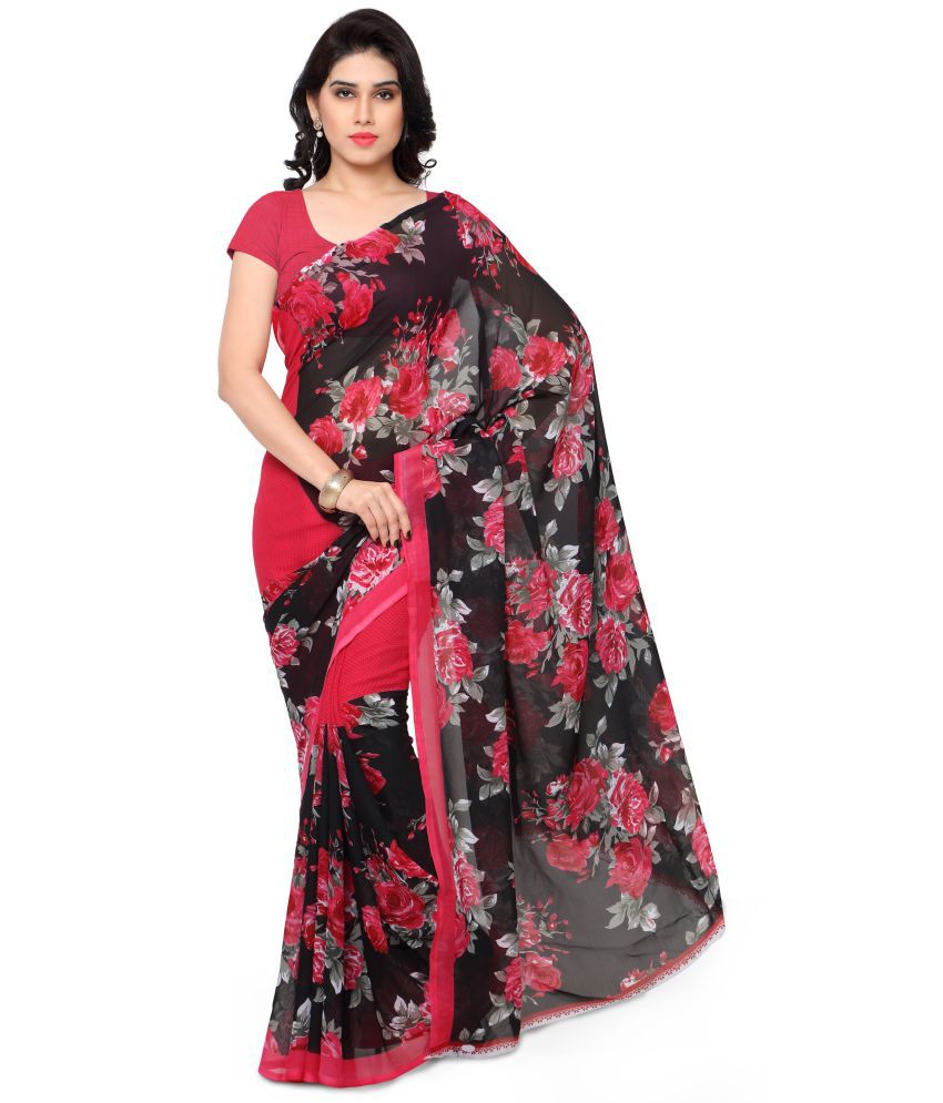    			Anand Pink Georgette Saree -