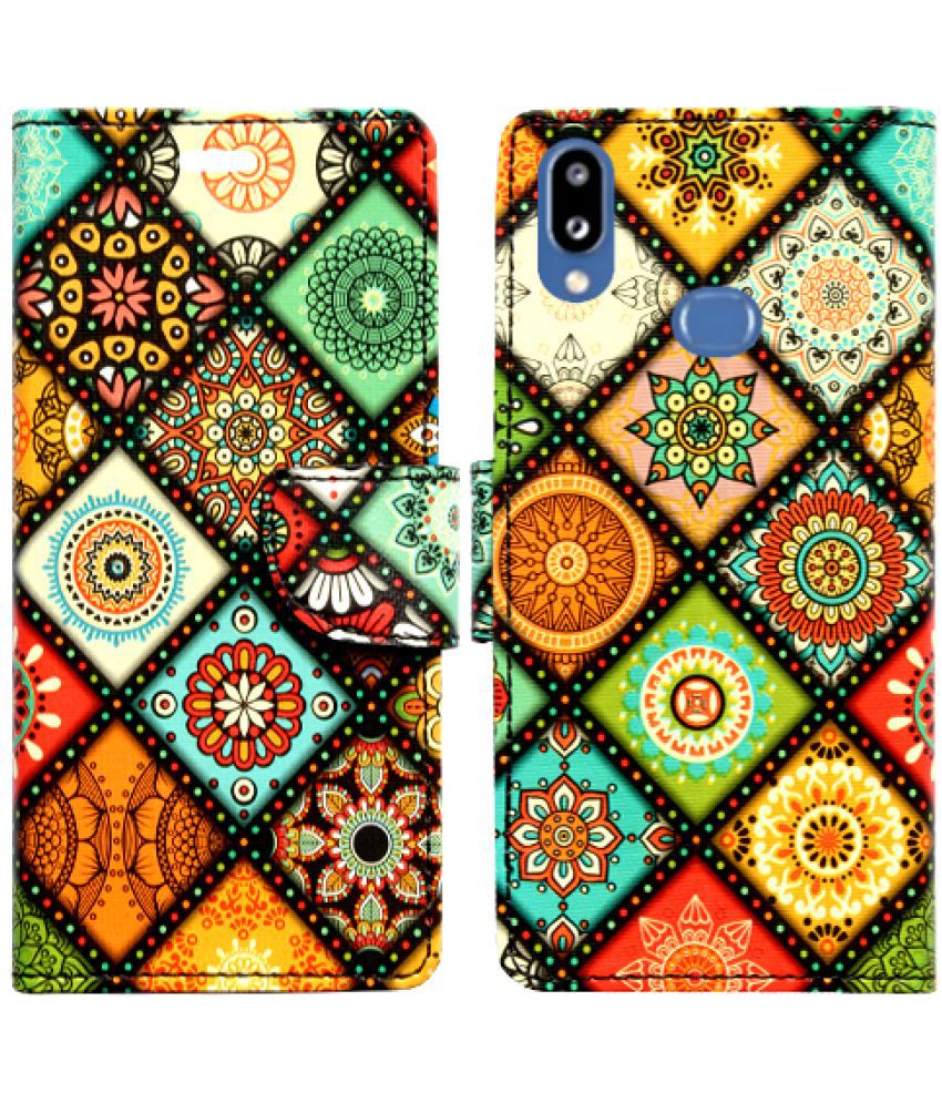 Mxkart Orange Flip Cover For Samsung Galaxy M01S