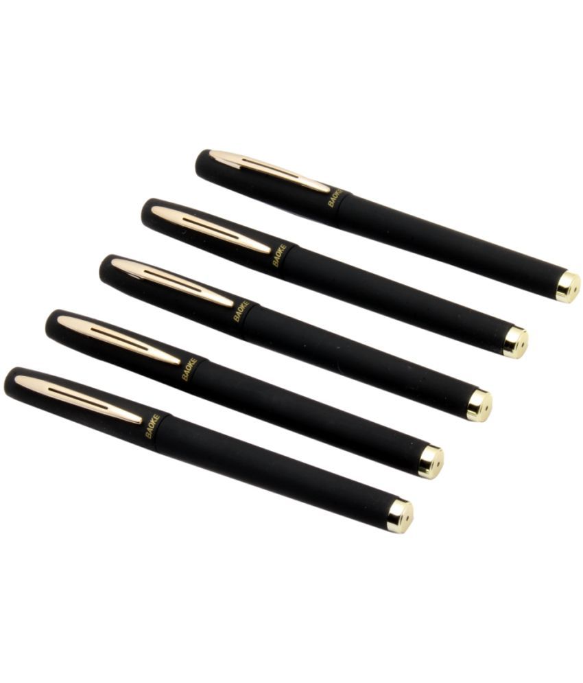     			Srpc Set Of 5 - Baoke Gel Ink Rollerball Pens 0.1mm (Black, 0.1mm) New