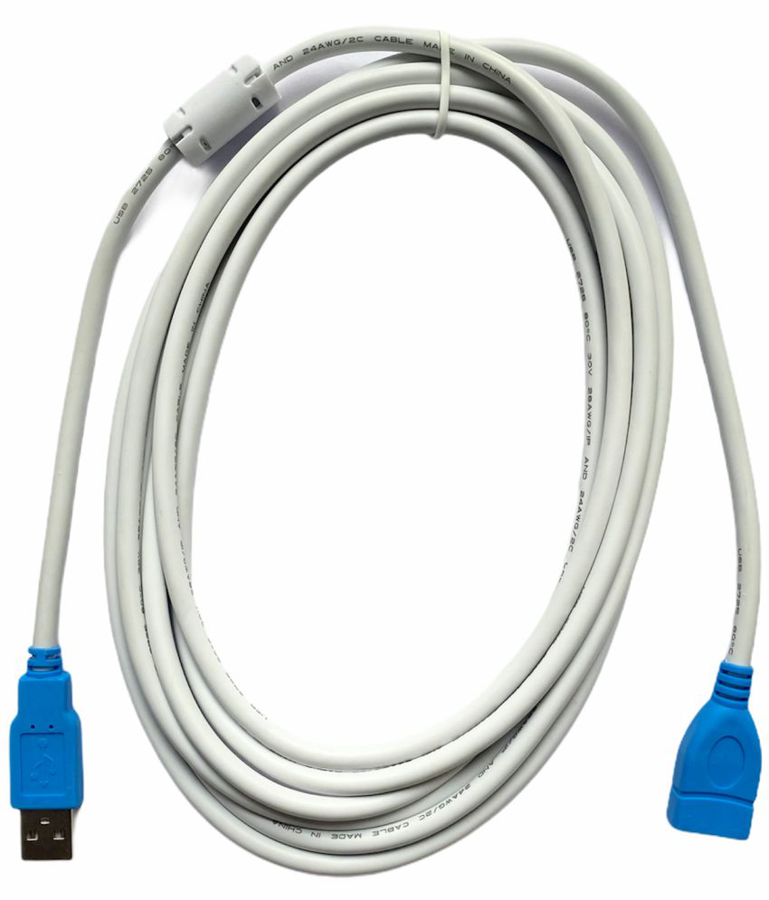     			Upix 3m USB Extension , M to F Cable, Supports LCD/LED USB Ports - White