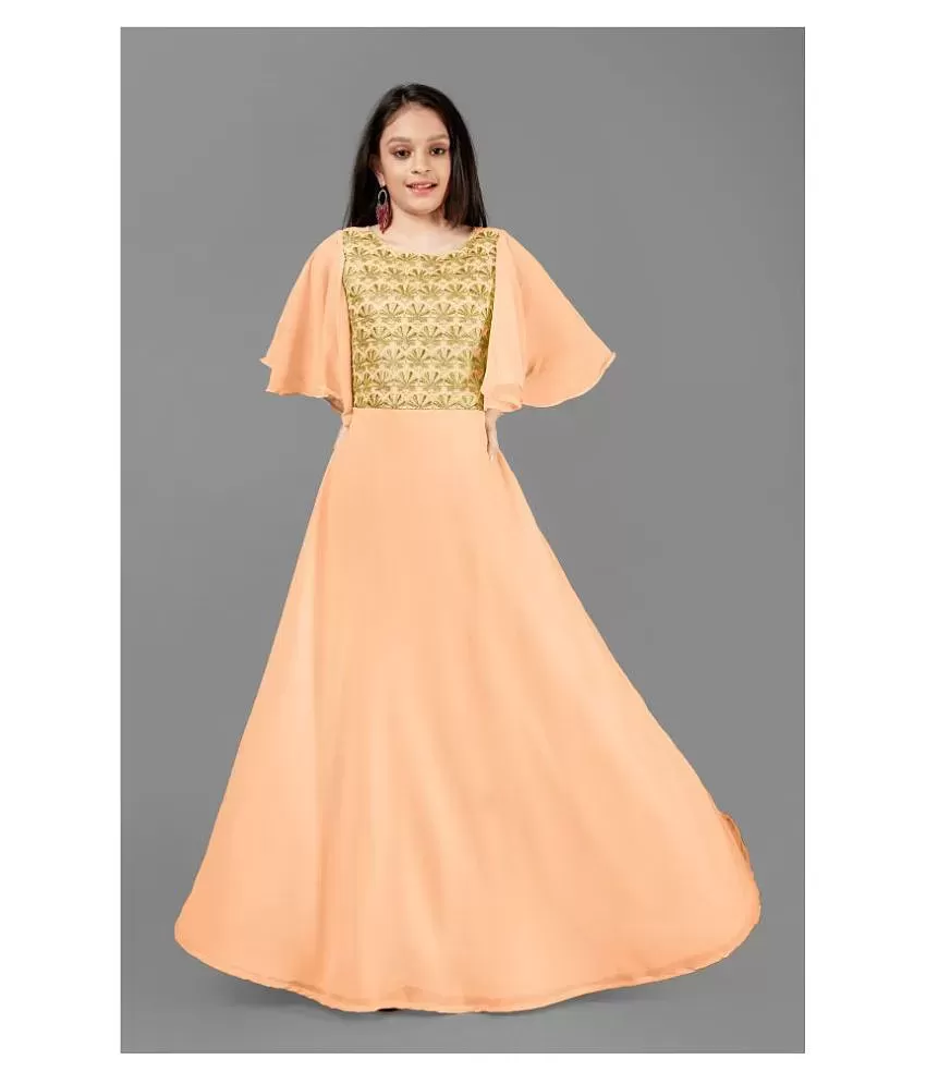 MIRROW TRADE  Blue Silk Girls Gown  Pack of 1   Buy MIRROW TRADE   Blue Silk Girls Gown  Pack of 1  Online at Low Price  Snapdeal