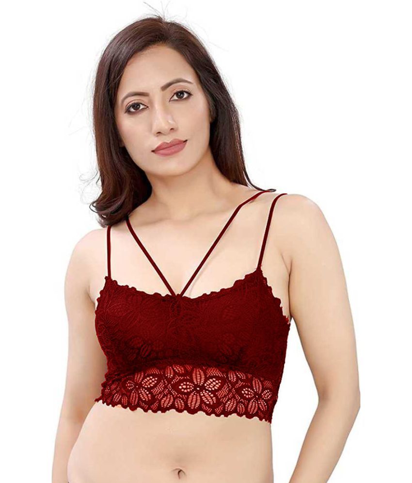     			ComfyStyle Net/Mesh Bralette - Red Single