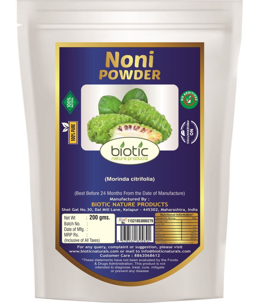     			Biotic Noni Powder (Morinda citrifolia) Noni Fruit Powder 200 gm