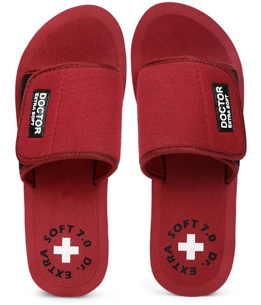     			DOCTOR EXTRA SOFT - Maroon  Women's Slide Flip flop