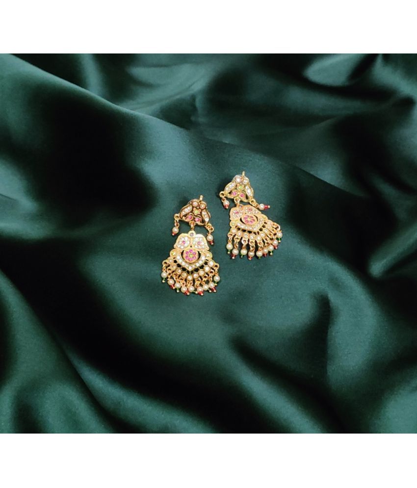     			Gilher Present Beautiful Real look Traditional Jadau Earrings for Women And Girl.