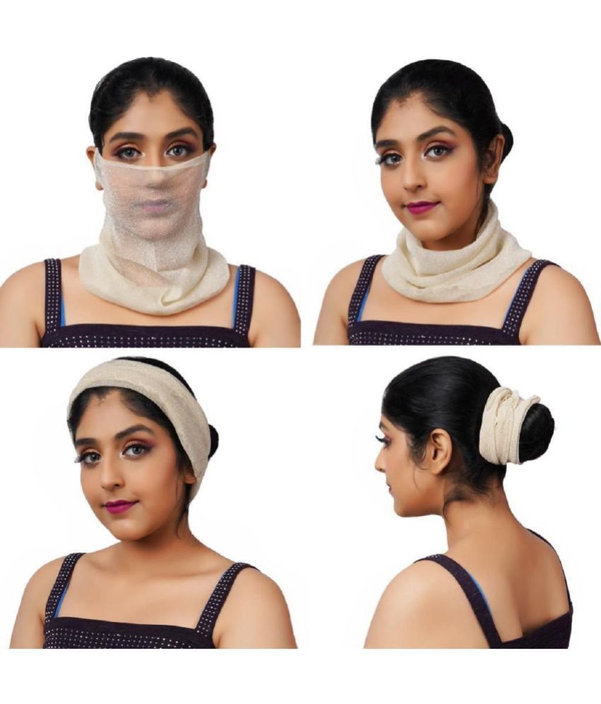     			PENYAN Girls Beige Cotton Headwraps For Summer ( Pack of 1 )